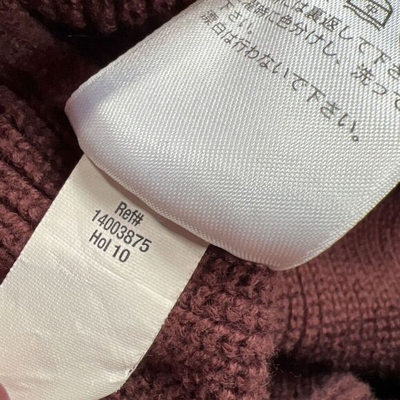 Eddie Bauer Mens Henley Sweater Ribbed Maroon Size Medium - Picture 9 of 9